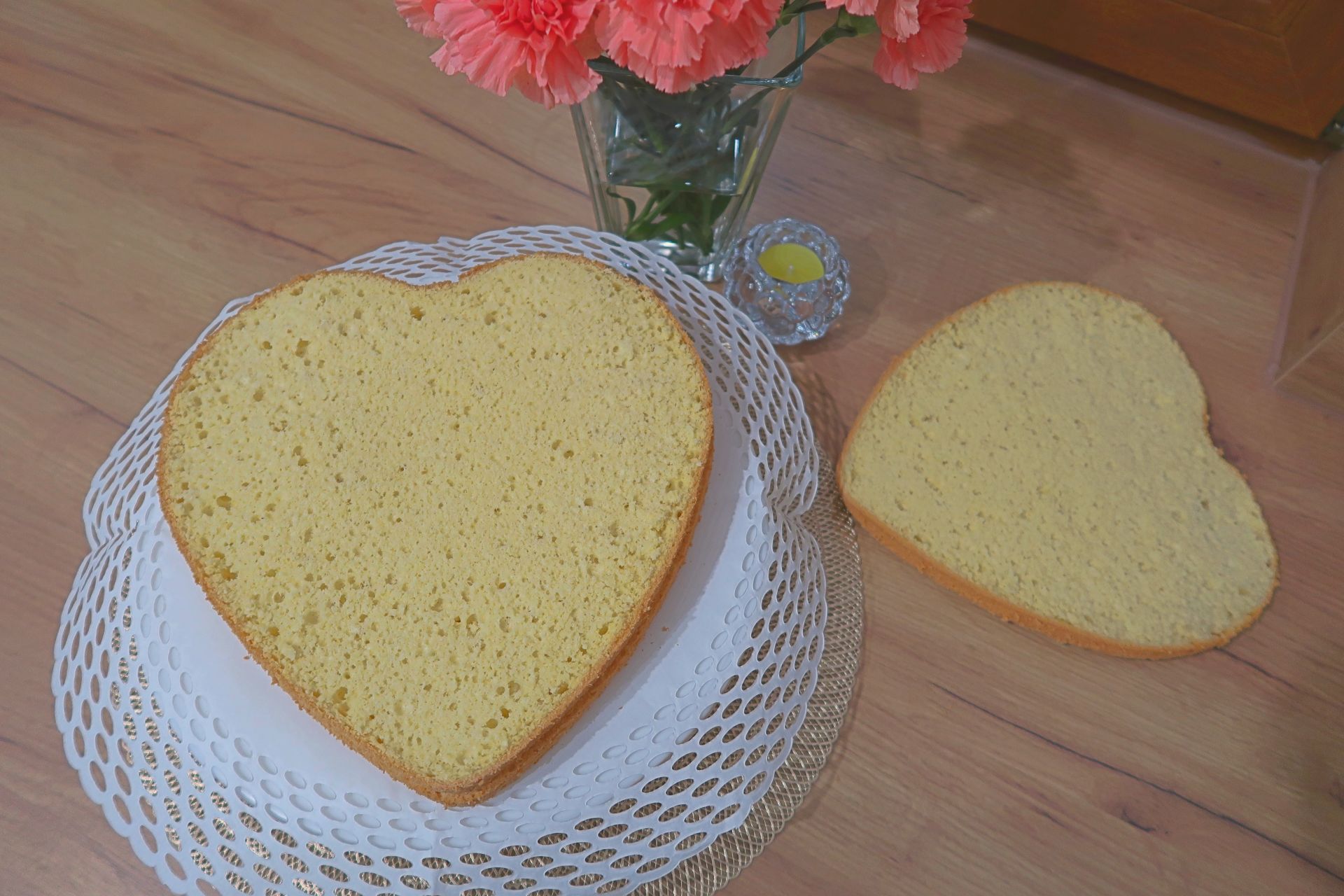 Biszkopt w kształcie serca 22 cm